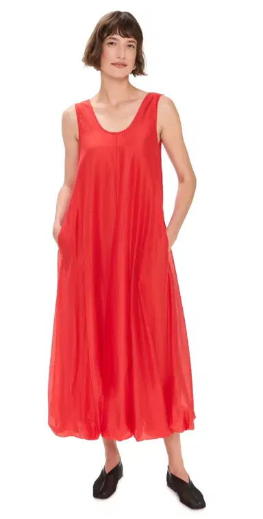 MEIMEIJ Long Balloon Dress Coral 38 | Thumbnail 1 MEIMEIJ Long Balloon Dress Coral 38 | Thumbnail 1