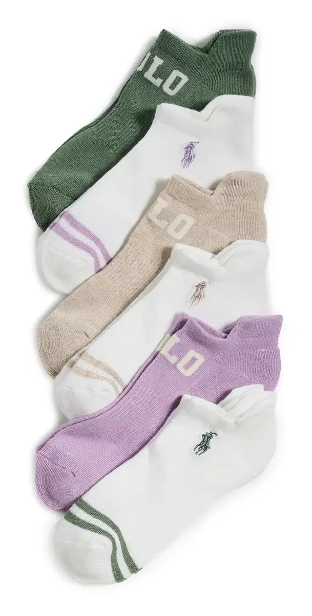 Polo Ralph Lauren Polo Low Cut 6 Pack Light Oatmeal Heather One Size
