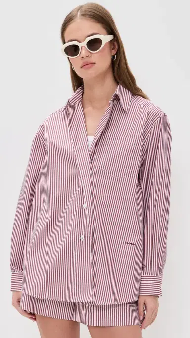 House of Dagmar Asymmetric Collared Shirt | Thumbnail 2 House of Dagmar Asymmetric Collared Shirt | Thumbnail 2