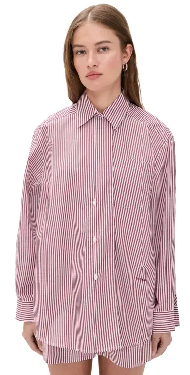 House of Dagmar Asymmetric Collared Shirt | Thumbnail 1 House of Dagmar Asymmetric Collared Shirt | Thumbnail 1
