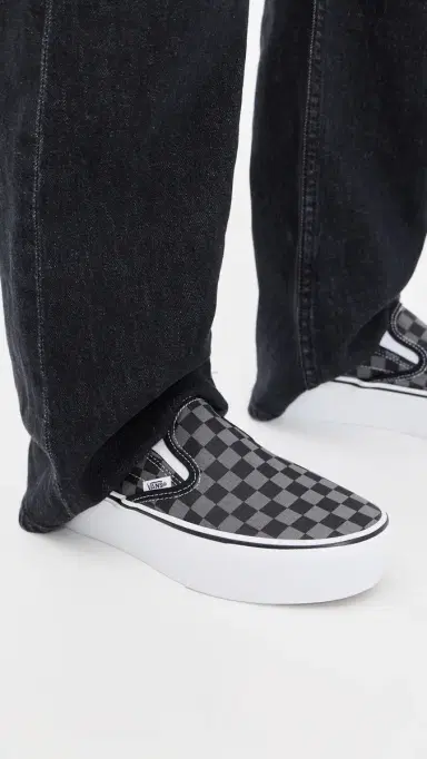 Vans Classic Slip On Stackform Sneakers Checkerboard Black/Pewter | Thumbnail 3 Vans Classic Slip On Stackform Sneakers Checkerboard Black/Pewter | Thumbnail 3