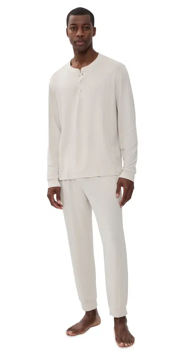 Eberjey Henry Long Pajama Set Moonstruck