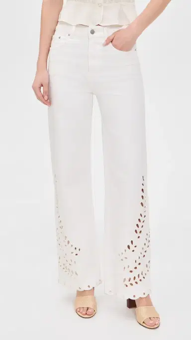 Le Jean Eyelet Column Jeans White 29 | Thumbnail 2 Le Jean Eyelet Column Jeans White 29 | Thumbnail 2