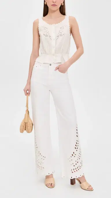 Le Jean Eyelet Column Jeans White 29 | Thumbnail 5 Le Jean Eyelet Column Jeans White 29 | Thumbnail 5