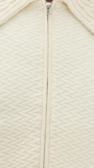 Guest in Residence Cross Country Knit Bomber Jacket Cream | Thumbnail 6 Guest in Residence Cross Country Knit Bomber Jacket Cream | Thumbnail 6