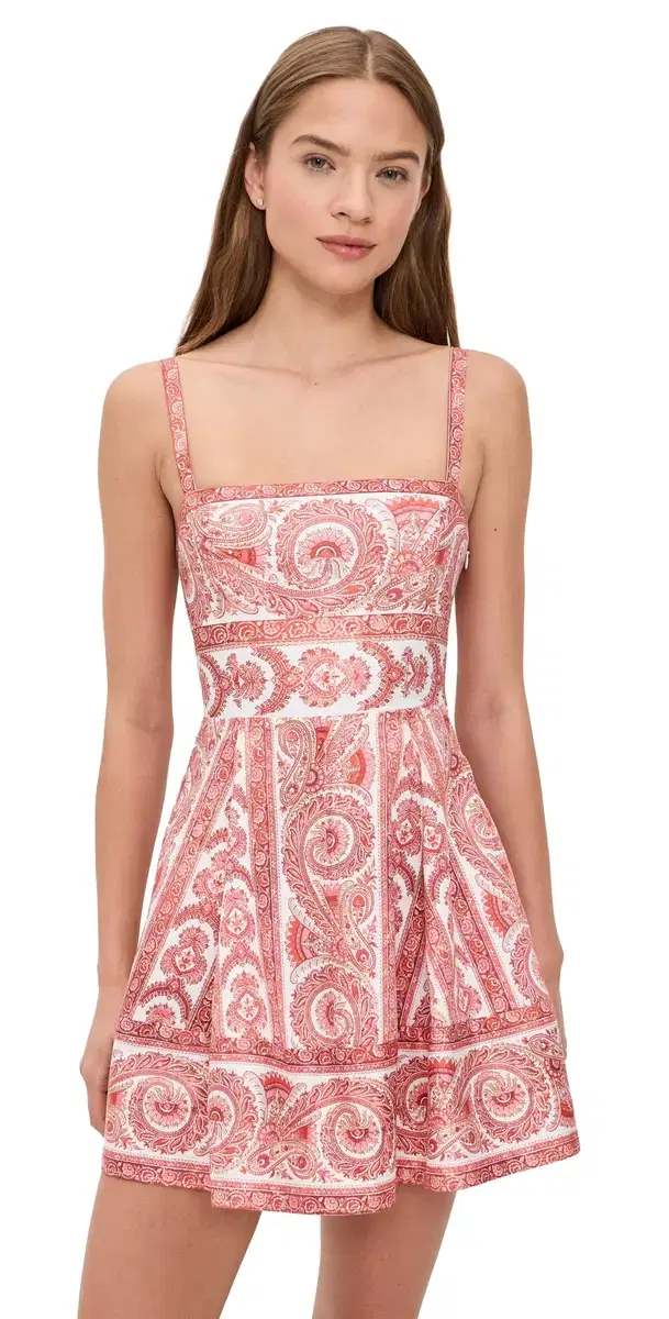 The Margot Mini Dress Corsica Paisley Coral
