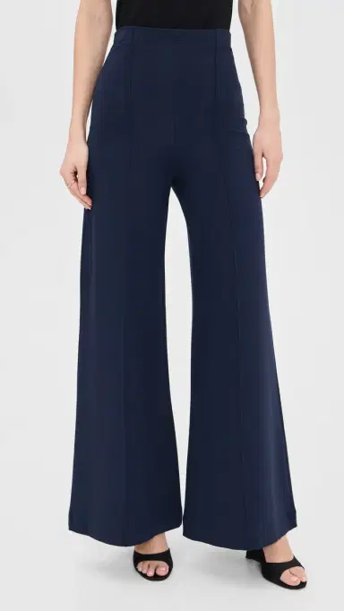Ripley Rader Ponte Knit Standard Wide Leg Pants Navy L | Thumbnail 2
