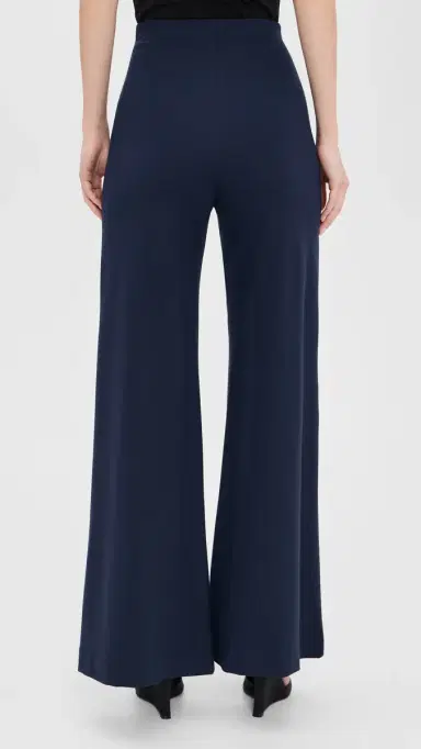 Ripley Rader Ponte Knit Standard Wide Leg Pants Navy L | Thumbnail 3