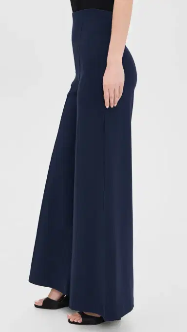 Ripley Rader Ponte Knit Standard Wide Leg Pants Navy L | Thumbnail 4