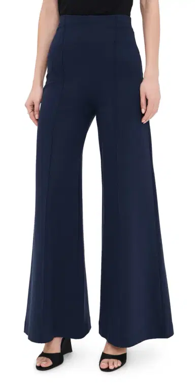 Ripley Rader Ponte Knit Standard Wide Leg Pants Navy L | Thumbnail 1