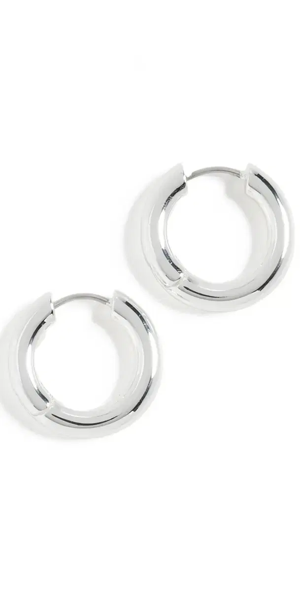 Lou Hoops Silver One Size