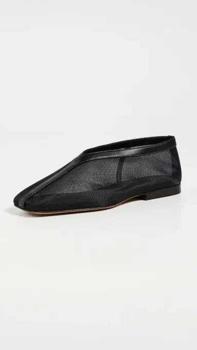MANSUR GAVRIEL Square Soft V Flats Black 35 | Thumbnail 2
