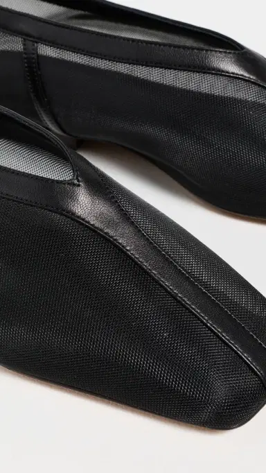 MANSUR GAVRIEL Square Soft V Flats Black 35 | Thumbnail 6