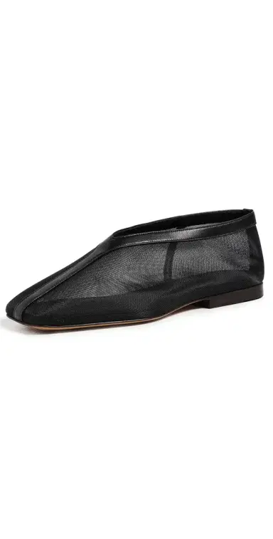MANSUR GAVRIEL Square Soft V Flats Black 35 | Thumbnail 1
