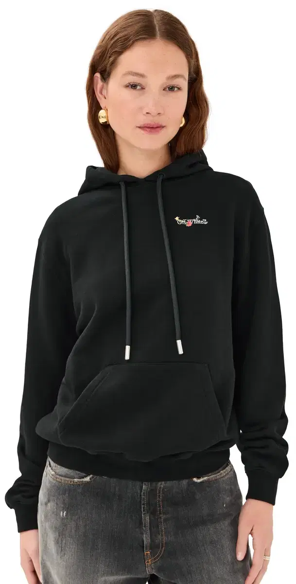 Arrow Glass Flower Hoodie Black