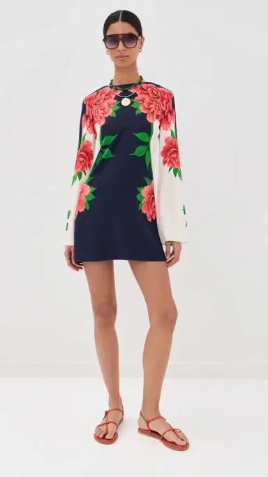 La DoubleJ Mini Supremes Swing Dress Queen Peony Placee | Thumbnail 5 La DoubleJ Mini Supremes Swing Dress Queen Peony Placee | Thumbnail 5