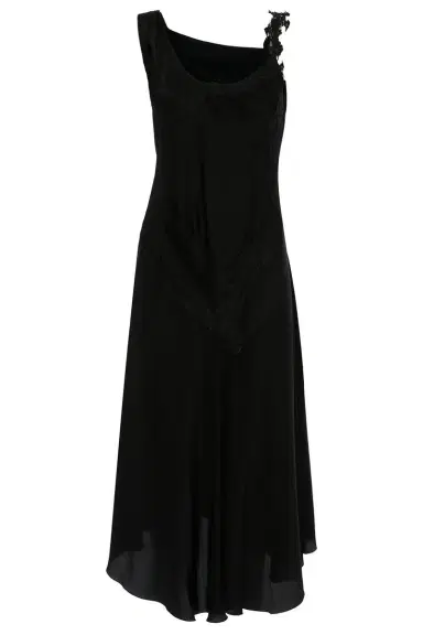 Victoria Beckham Asymmetric Lace Detail Dress | Thumbnail 1