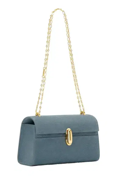 Savette Chain Symmetry Pochette - Denim Suede | Thumbnail 2