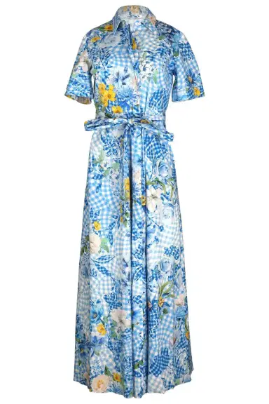 Mary Katrantzou Como Maxi Dress - Fleur Blueberry | Thumbnail 1 Mary Katrantzou Como Maxi Dress - Fleur Blueberry | Thumbnail 1