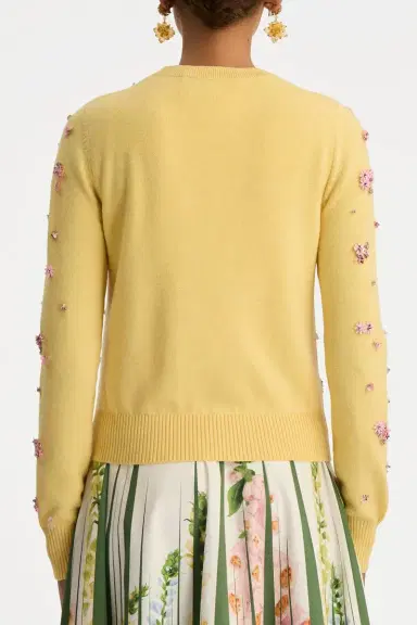 Oscar de la Renta Crystal Cluster Embroidered Cardigan | Thumbnail 6 Oscar de la Renta Crystal Cluster Embroidered Cardigan | Thumbnail 6