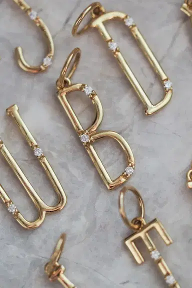 DEVON WOODHILL Diamond Letter Charm | Thumbnail 5 DEVON WOODHILL Diamond Letter Charm | Thumbnail 5
