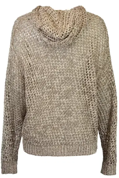 Brunello Cucinelli Open Weave Zip Cardigan | Thumbnail 5