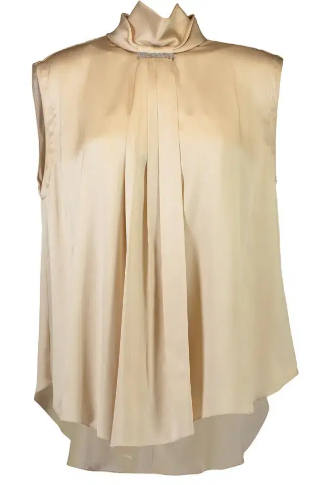 Brunello Cucinelli Sleevess Tie Blouse