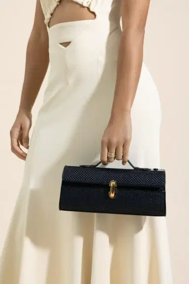 Savette Slim Symmetry Pochette - Black Raffia | Thumbnail 5