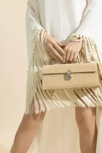 Savette Slim Symmetry Pochette - Flax Suede | Thumbnail 2