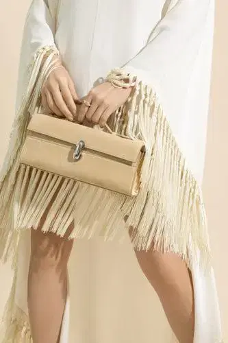 Savette Slim Symmetry Pochette - Flax Suede | Thumbnail 4