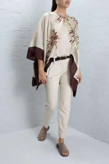 Brunello Cucinelli Stretch Tab Pant - Latte | Thumbnail 2