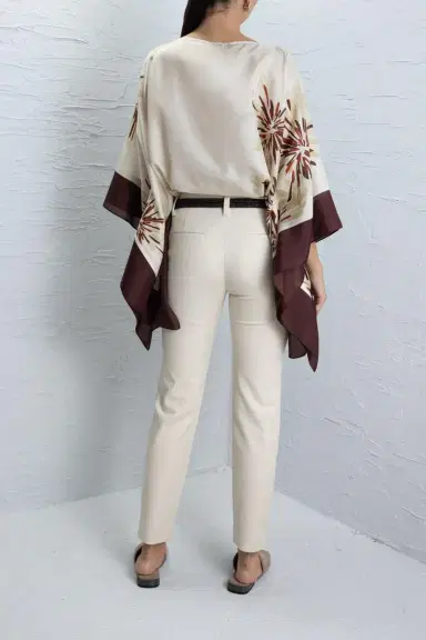 Brunello Cucinelli Stretch Tab Pant - Latte | Thumbnail 4
