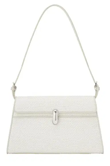 Savette Symmetry Shoulder Bag - Ivory Raffia | Thumbnail 1
