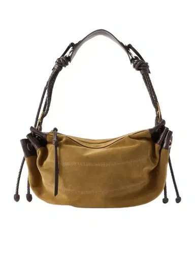 Isabel Marant Maia Leather-trimmed Suede Shoulder Bag | Thumbnail 1 Isabel Marant Maia Leather-trimmed Suede Shoulder Bag | Thumbnail 1