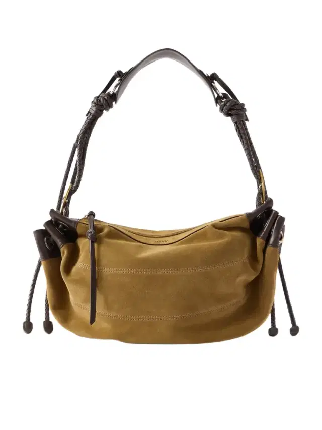 Maia Leather-trimmed Suede Shoulder Bag Maia Leather-trimmed Suede Shoulder Bag