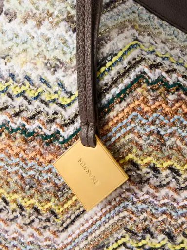 Missoni Sequined-embellished Striped Leather-trimmed Woven Shoulder Bag | Thumbnail 5 Missoni Sequined-embellished Striped Leather-trimmed Woven Shoulder Bag | Thumbnail 5