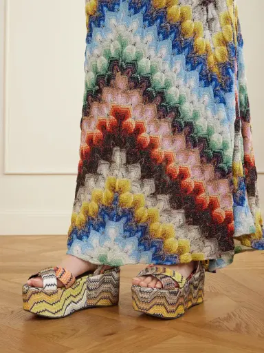 Missoni Julia Striped Woven Lurex Platform Sandals | Thumbnail 2 Missoni Julia Striped Woven Lurex Platform Sandals | Thumbnail 2
