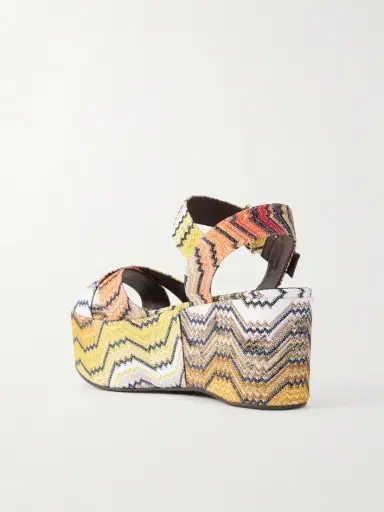Missoni Julia Striped Woven Lurex Platform Sandals | Thumbnail 3 Missoni Julia Striped Woven Lurex Platform Sandals | Thumbnail 3