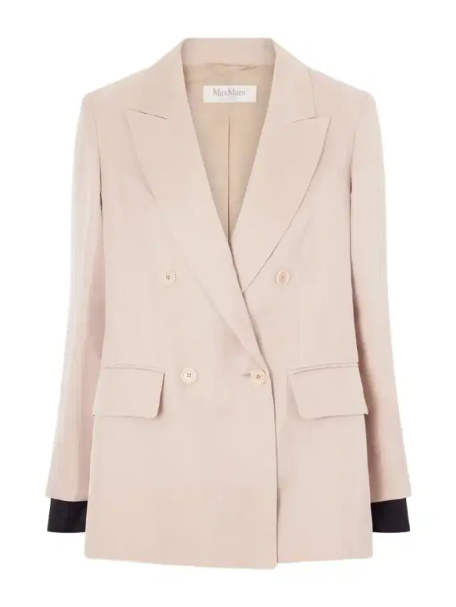 Double-breasted Silk-satin Blazer