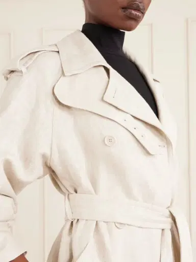 Max Mara Belted Linen-drill Trench Coat | Thumbnail 5 Max Mara Belted Linen-drill Trench Coat | Thumbnail 5