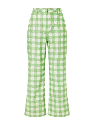 Rosie Assoulin Easy Does It Checked Cotton Straight-leg Pants | Thumbnail 1 Rosie Assoulin Easy Does It Checked Cotton Straight-leg Pants | Thumbnail 1