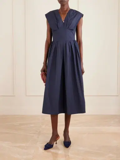 Rosie Assoulin In Full Bloom Gathered Cotton-taffeta Midi Dress | Thumbnail 2 Rosie Assoulin In Full Bloom Gathered Cotton-taffeta Midi Dress | Thumbnail 2