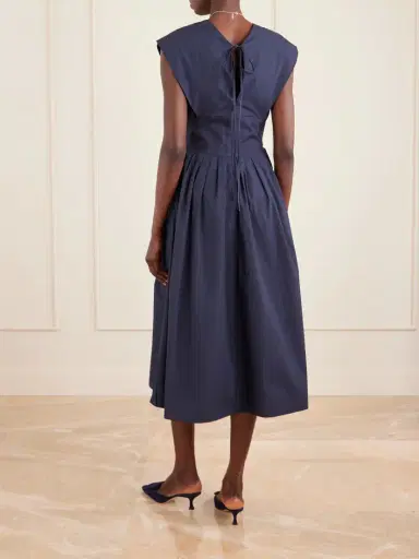 Rosie Assoulin In Full Bloom Gathered Cotton-taffeta Midi Dress | Thumbnail 3 Rosie Assoulin In Full Bloom Gathered Cotton-taffeta Midi Dress | Thumbnail 3