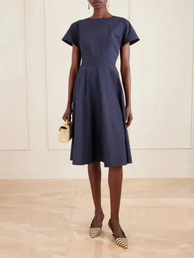 Rosie Assoulin Buttercup Pleated Cotton-taffeta Midi Dress | Thumbnail 2 Rosie Assoulin Buttercup Pleated Cotton-taffeta Midi Dress | Thumbnail 2