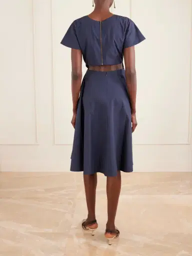 Rosie Assoulin Buttercup Pleated Cotton-taffeta Midi Dress | Thumbnail 3 Rosie Assoulin Buttercup Pleated Cotton-taffeta Midi Dress | Thumbnail 3