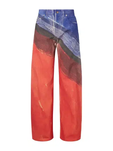 Gabriela Hearst Amoret Printed High-rise Barrel-leg Recycled Jeans | Thumbnail 1 Gabriela Hearst Amoret Printed High-rise Barrel-leg Recycled Jeans | Thumbnail 1