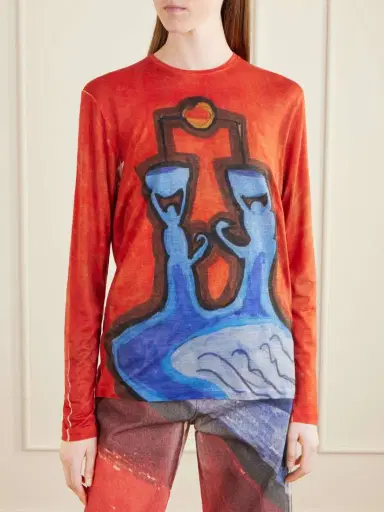 Gabriela Hearst Isaro Printed Cashmere Sweatshirt | Thumbnail 3 Gabriela Hearst Isaro Printed Cashmere Sweatshirt | Thumbnail 3