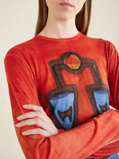 Gabriela Hearst Isaro Printed Cashmere Sweatshirt | Thumbnail 5 Gabriela Hearst Isaro Printed Cashmere Sweatshirt | Thumbnail 5