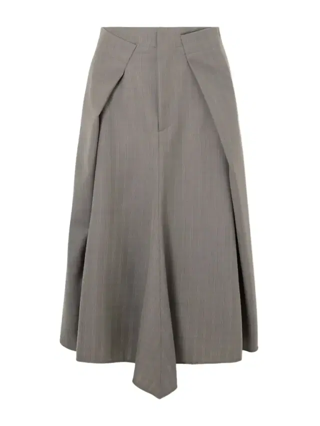Pleated Wool Midi Skirt