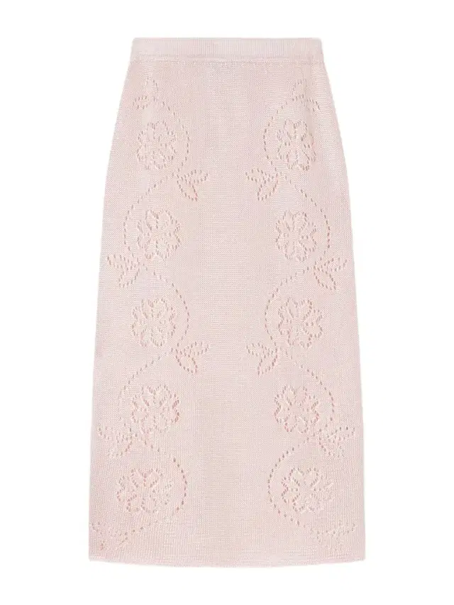 Calle Del Mar Embroidered Knitted Midi Skirt